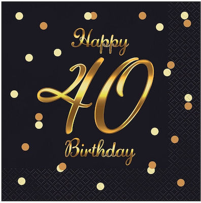 Napkins 40th Birthday Party Napkins 20 pcs