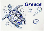 Μαγνητάκι Ψυγείου Σουβενίρ Greece 12τεμ Metallic Fridge Magnet Greece 0105053