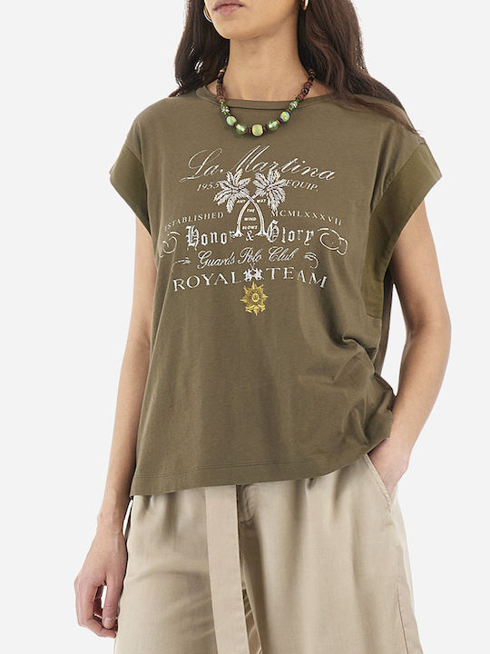 La Martina Damen T-shirt Olive