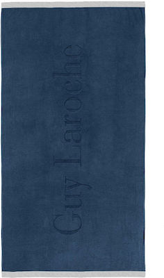 Guy Laroche Blue Cotton Beach Towel 180x90cm