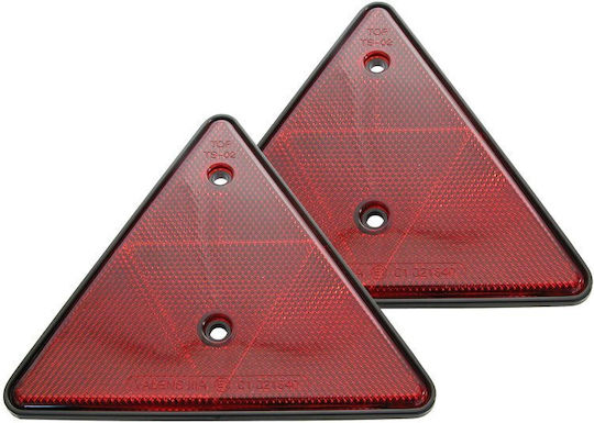 Carpoint Set Lumini Trailer Reflector Trailer Triunghiular Roșu cu șuruburi 2buc