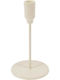 Koopman Candle Holder Metal in White Color 10x19cm 1pcs