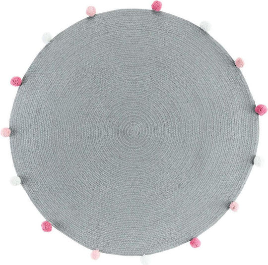 Atmosphera Παιδικό Χαλί Γκρι 90x90cm