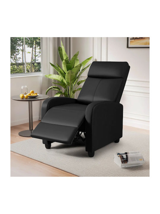 Fray Relaxsessel Friseurwaschbecken aus Kunstleder Schwarz 67x74x109cm
