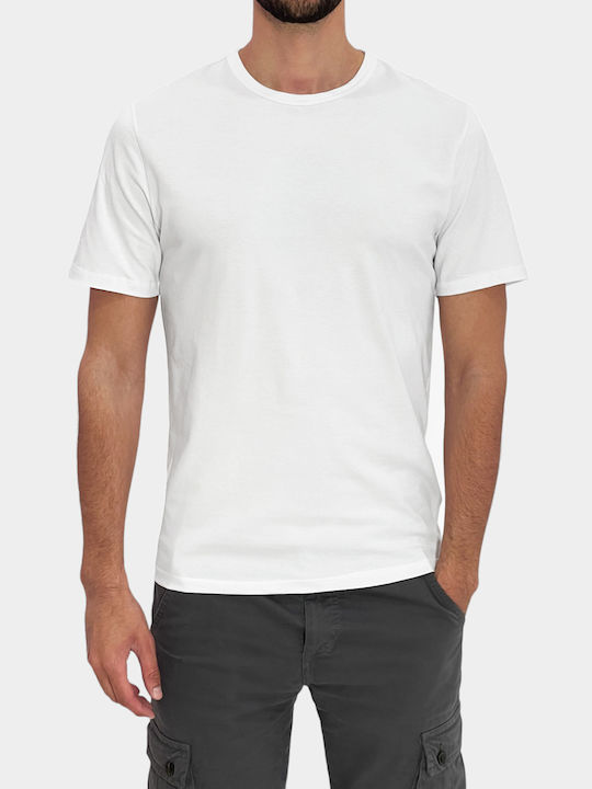 3Guys Men's Short Sleeve T-shirt White