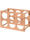 Excellent Houseware Επιδαπέδια Μπουκαλοθήκη Ξύλινη Καφέ 35x24x18.5εκ.