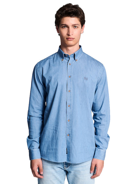 Staff Men's Shirt Denim Light Blue