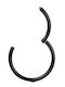 Septum Nose Piercing in Steel Black