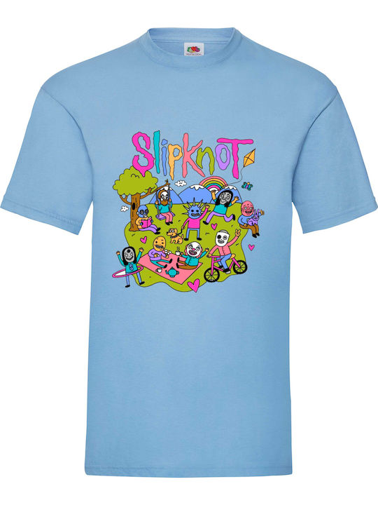 Fruit of the Loom Slipknot T-shirt Slipknot Blue Cotton