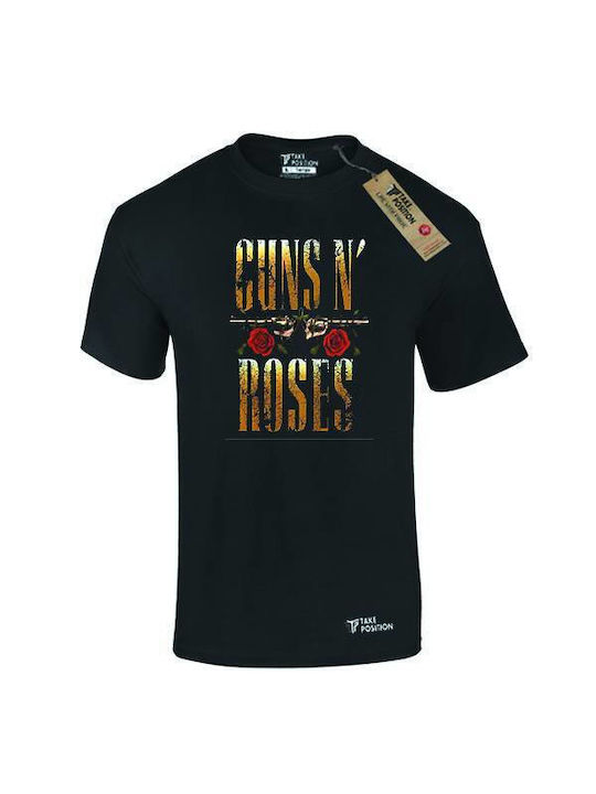 Takeposition Guns Roses Guns Letters T-shirt White