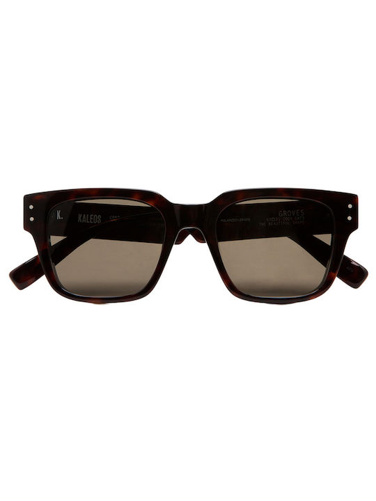 Kaleos Unisex Sonnenbrille mit Braun Schildkröt...