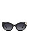 Carolina Herrera Women's Sunglasses with Black Horn-Rimmed Frame and Grey Gradient Lenses HER 0215/S 807/9O