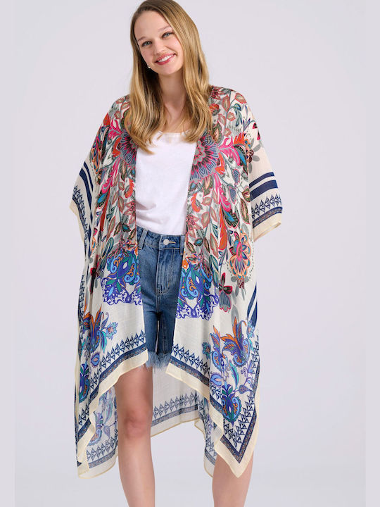 Funky Buddha Damen Kimono Mehrfarbig