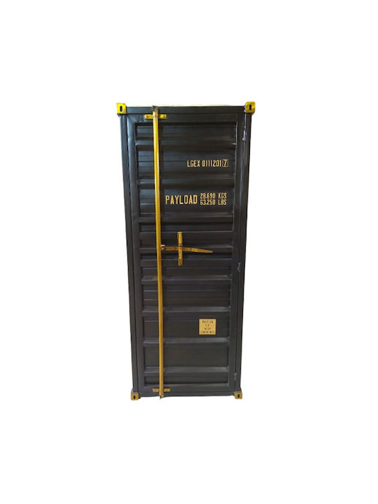 Βιβλιοθήκη Container Μαύρη 61x40x177εκ.