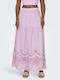 Only High Waist Maxi Skirt in Pink color