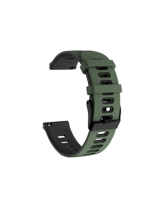 Λουράκι Silicone Dual Color 22mm Huawei Watch Gt4 Army Green Black