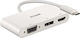 D-Link Μετατροπέας USB-C male σε DisplayPort / HDMI / VGA female Λευκό 1τμχ