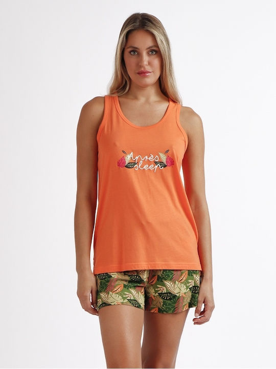 Admas Summer Women's Pyjama Set Orange