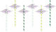 PartyDeco Straws Paper Multicolored 6pcs