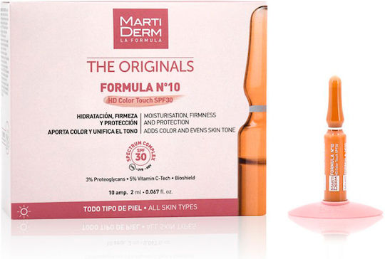 Martiderm Формула N10 Хидратиращ Серум За Лице SPF10 с Витамин C За Стягане 10x2ml