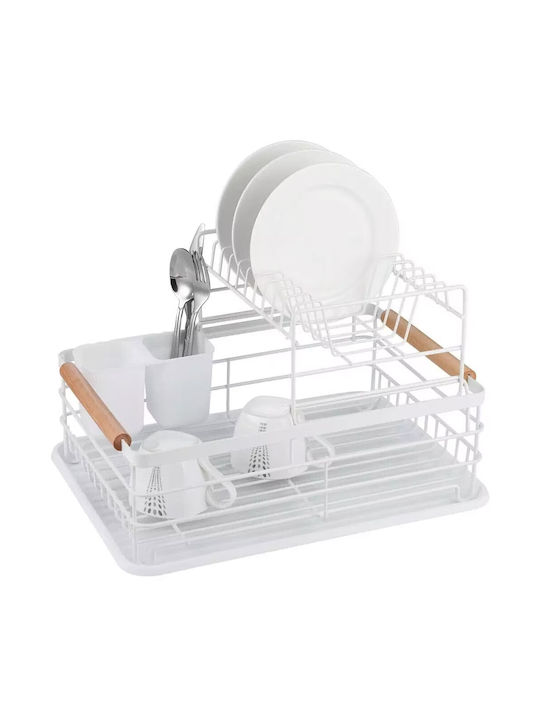 KING Hoff Dish Drainer Wooden in White Color 43x32x27cm