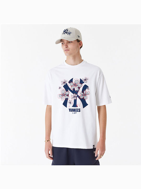 New Era York Herren Sport T-Shirt Kurzarm White