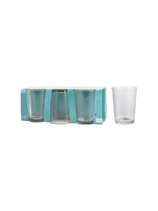 Excellent Houseware Set de Pahare pentru apa din Sticlă 425ml 6buc