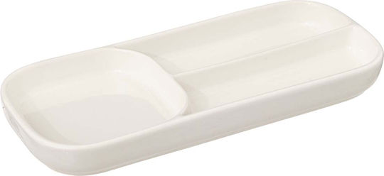Secret de Gourmet Κεραμική Ορντεβιέρα 3 Θέσεων Λευκή Π28xΜ12xΥ3cm