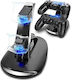 Dual Charge N Stand Βάση Φόρτισης 2 Χειριστήρια Ps4 Φωτισμό Led Μαύρη