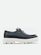 Leder Herren Oxfords Blau