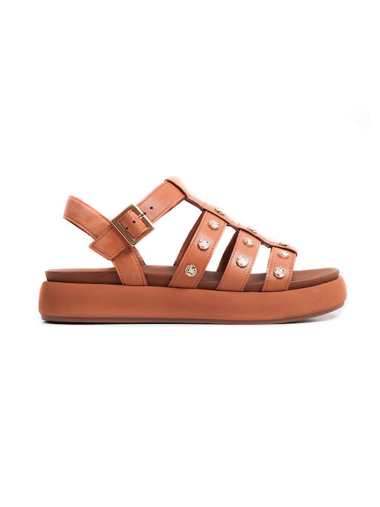 Inuovo Leather Women's Sandals Tabac Brown