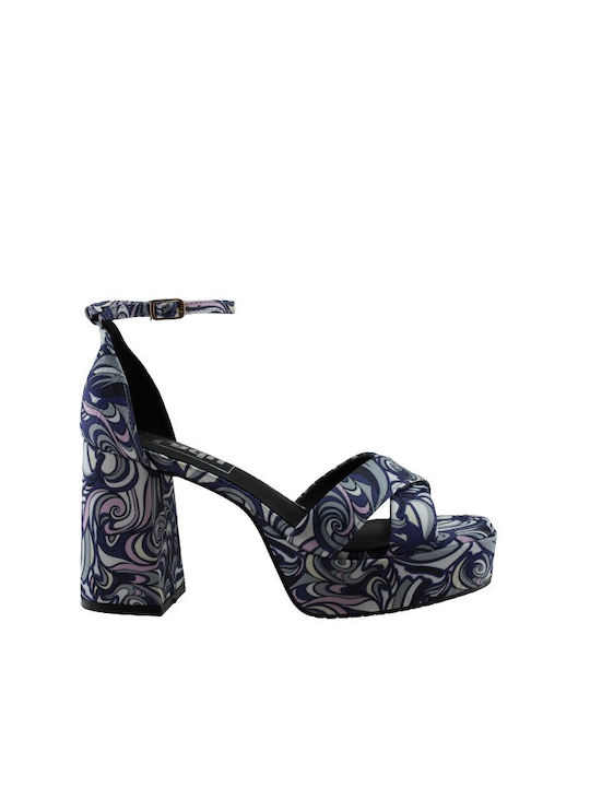 Lady Shoes Fabric Women's Sandals Purple