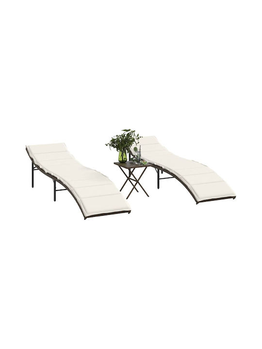 Set Outdoor Lounge Coffee with Pillows 2pcs