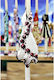 Easter Candle 3d White Dress Red Flowers 001477