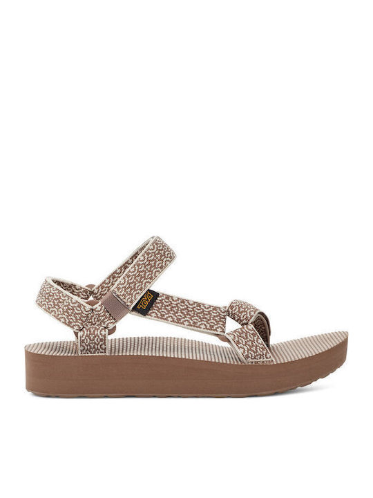 Teva Women's Flat Sandals Sporty in Brown Color