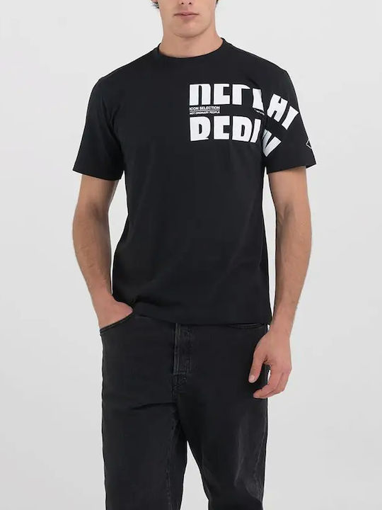 Replay Herren Kurzarmshirt Black