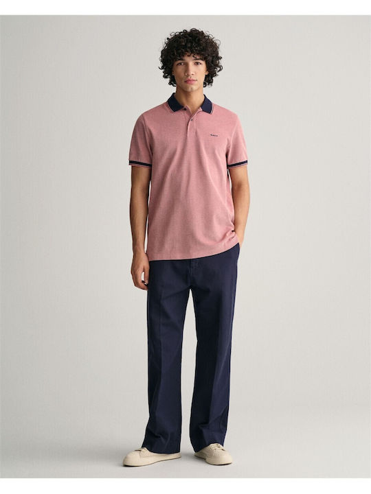 Gant Ανδρική Μπλούζα Κοντομάνικη Polo Sunset Pink