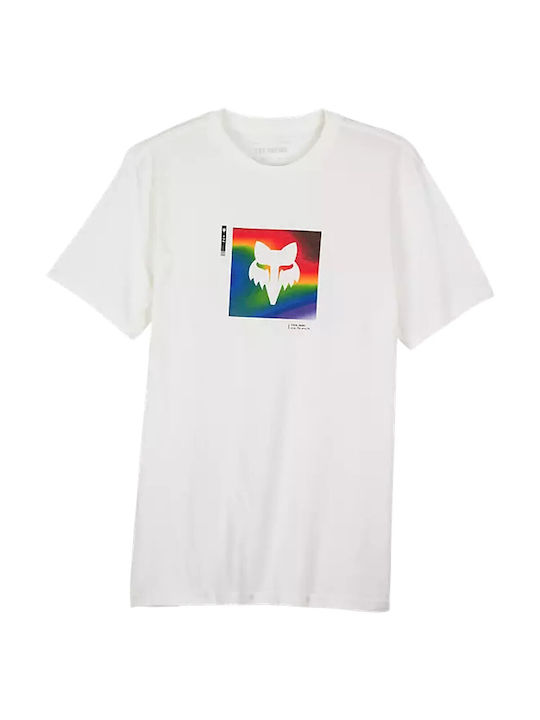 Fox T-shirt Bărbătesc cu Mânecă Scurtă Alb