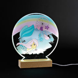 Tabletop Plexiglass Led Base Lamp Mermaid 25cm M12031