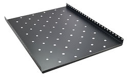 Powertech Σταθερό Ράφι 19" Netw-0019 Rack Βάθους 650mm Μαύρο 2τμχ Netw-0019