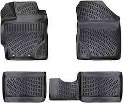 AMiO Σετ Μπροστινά και Πίσω 4τμχ για Toyota Yaris 2013-2020 Μαύρα AMiO Σετ Μπροστινά και Πίσω 4τμχ για Toyota Yaris 2013-2020 Μαύρα