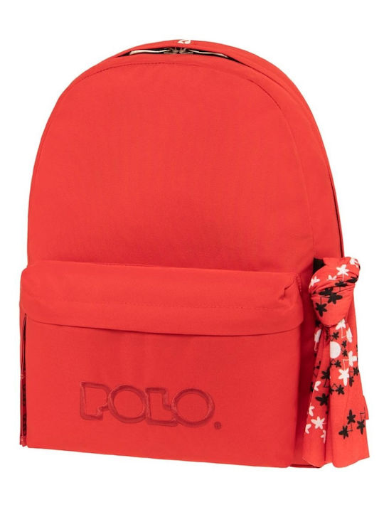 Polo School Bag Backpack in Red color 2024