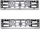 Carro Car License Plate Frame Plastic Silver