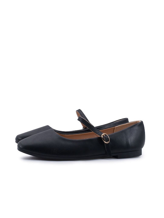 Love4shoes Damen Ballerinas in Schwarz Farbe