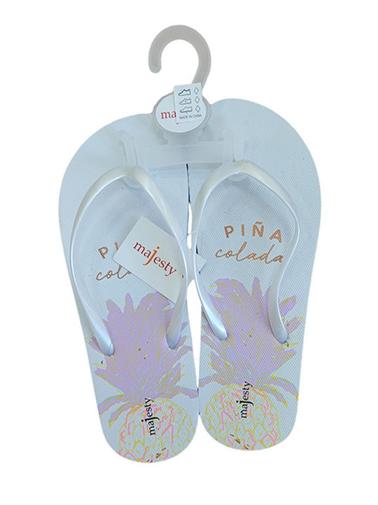 Majesty Frauen Flip Flops in Weiß Farbe