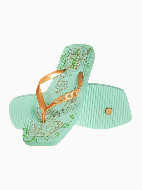 Mitsuko Women's Flip Flops Green