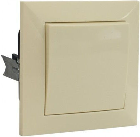 Adeleq Recessed Wall Switch Single with Frame Medium Beige