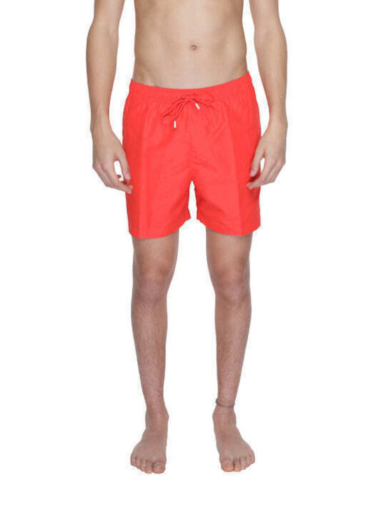 Calvin Klein Men's Swimwear Shorts Red with Patterns