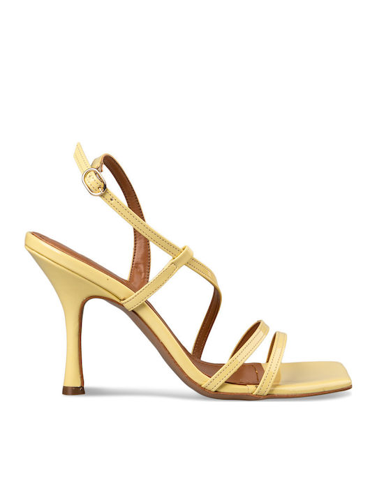 Envie Shoes Leather Sandals Yellow