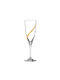 Capolavoro Glas Champagner aus Kristall in Gold Farbe Kelch